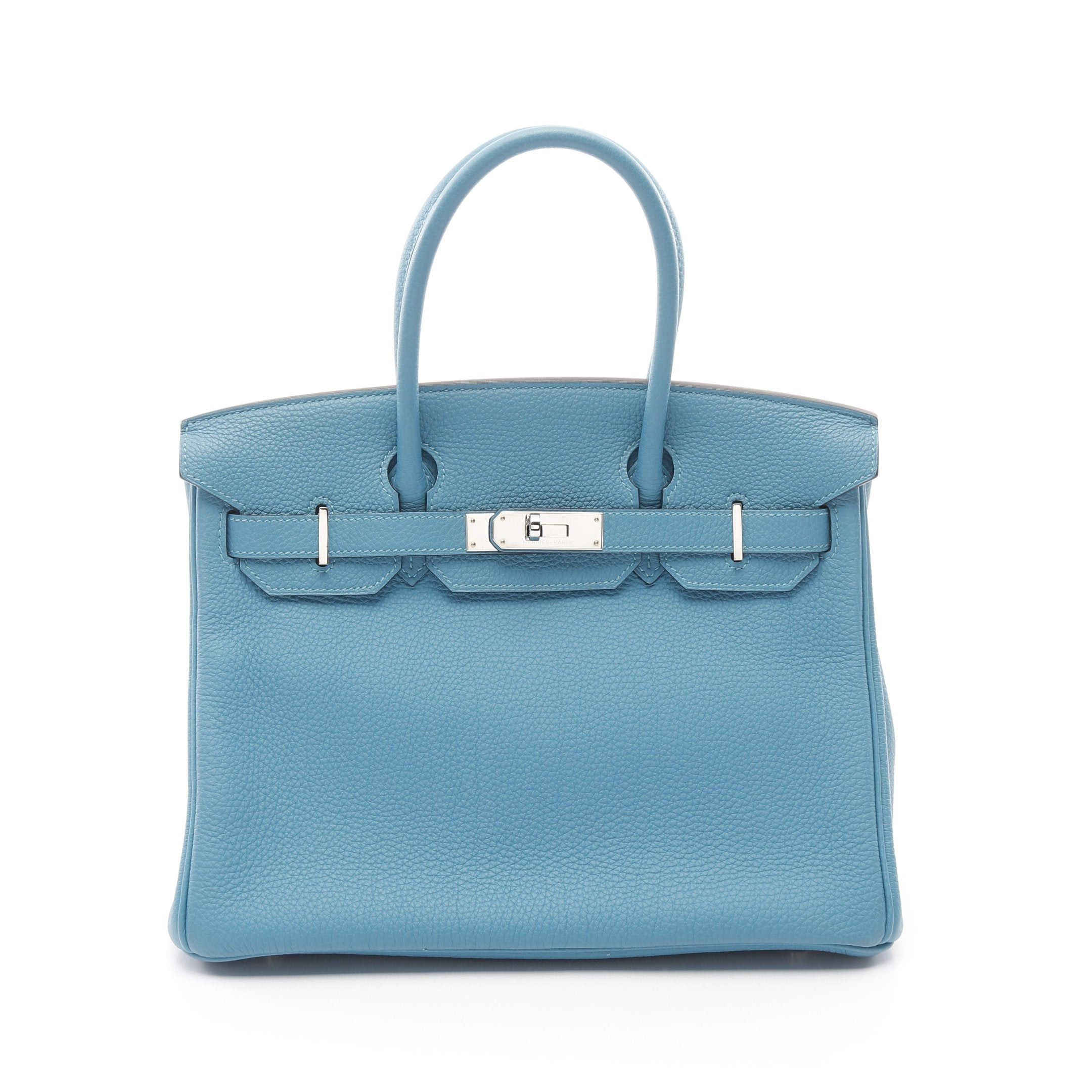 Hermes Hermes Birkin 30 Blue Paon Handbag Togo Silver Hardware □ R Stamp Size ONE SIZE - 1 Thumbnail