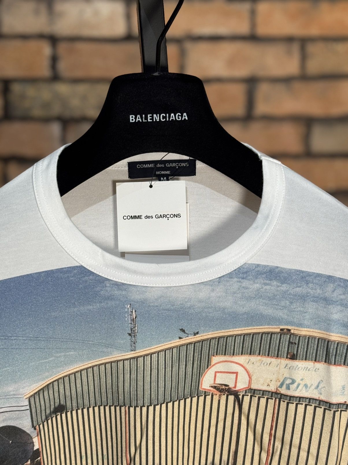 Comme des Garcons Homme Plus HOOP DREAMS BASKETBALL WHITE TEE SHIRT Size US M / EU 48-50 / 2 - 3 Thumbnail