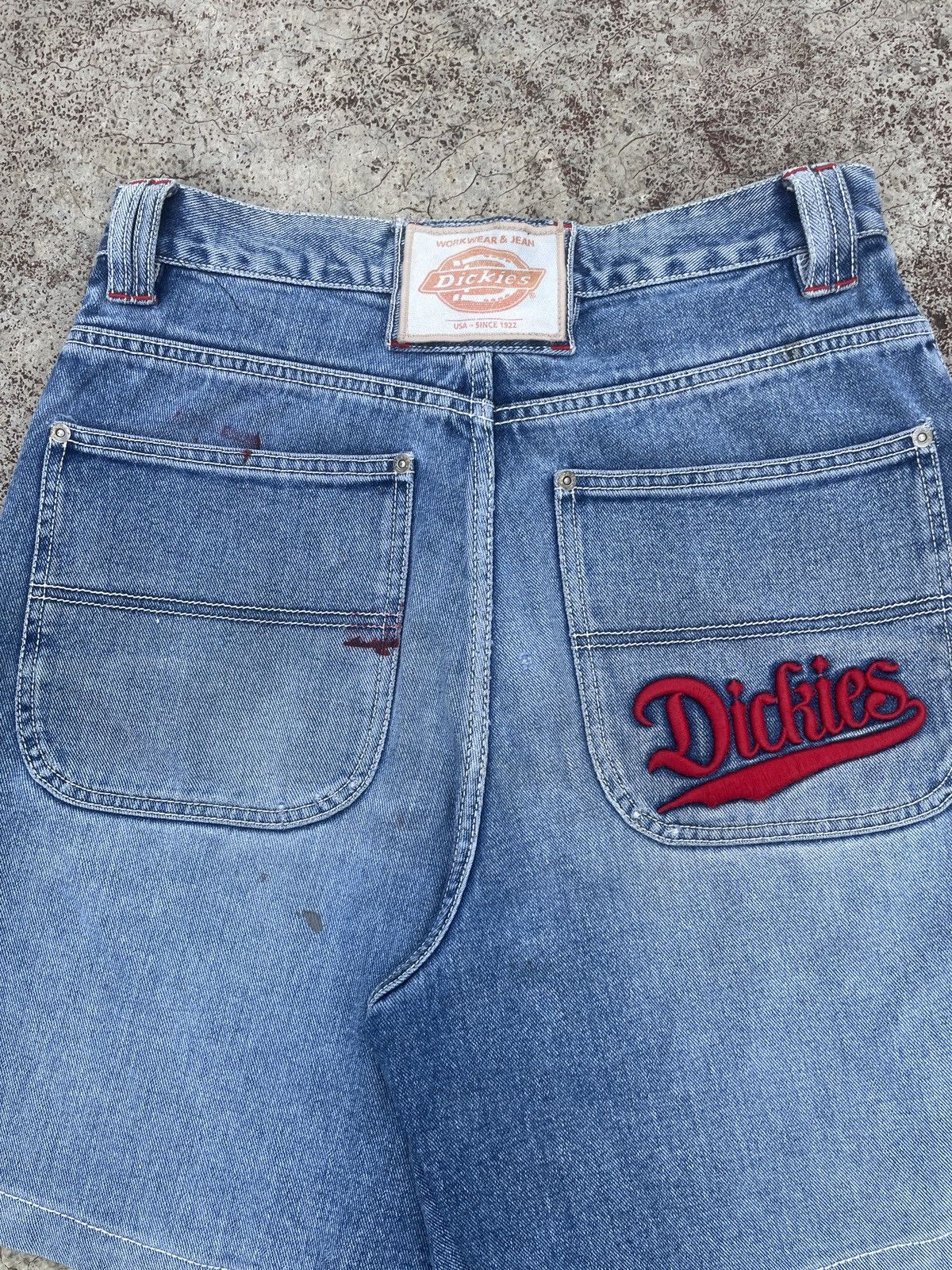 Dickies Rare 90s Dickies Jorts Pants Embroidery Vintage Denim Short Size US 30 / EU 46 - 2 Thumbnail