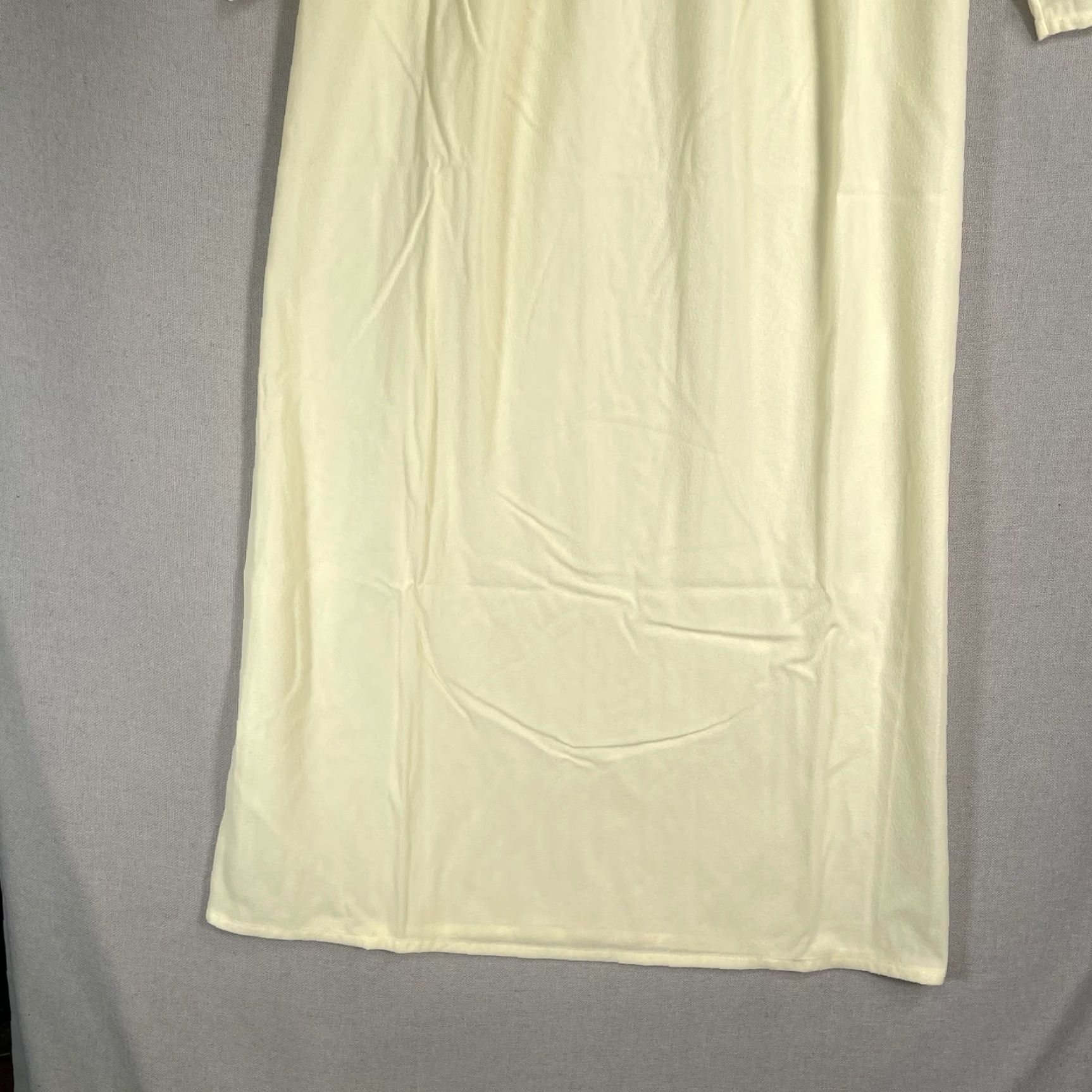 Vintage VINTAGE Katz Nightgown Dress Yellow Lace Ruffle Cottagecore Sleeveless Round Neck Medium M Womens Dress Late 20th Century USA Size M / US 6-8 / IT 42-44 - 3 Thumbnail