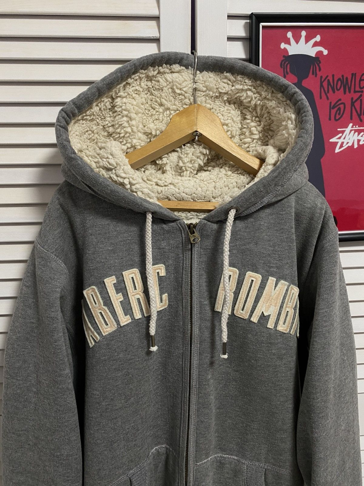 Abercrombie & Fitch Vintage Hoodie Abercrombie Fitch Sherpa Fleece Winter Jacket Size US M / EU 48-50 / 2 - 3 Thumbnail