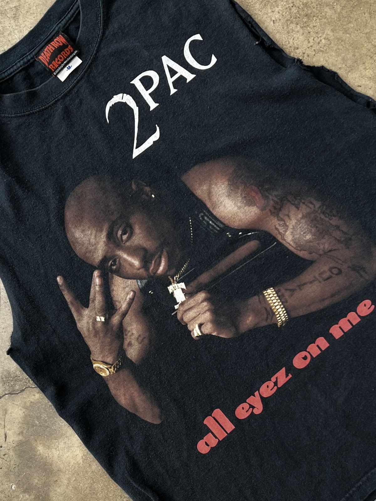 Rap Tees Vintage Tupac All Eyes On Me Death Row Cut Sleeve Tee Medium Size US M / EU 48-50 / 2 - 1 Thumbnail