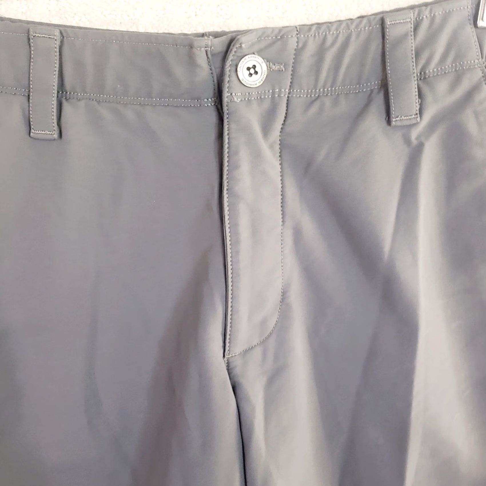 Under Armour Under Armour Shorts Men 32x10 Gray - Elastic Waist Stretch - Chino Style - Match Play Golf - Regular Fit - 32 in Waist - Gray - Mens Size US 32 / EU 48 - 3 Thumbnail