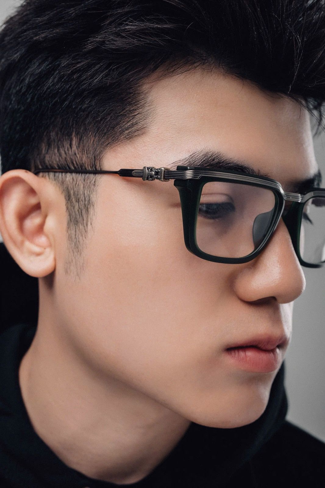 Chrome Hearts CHROME HEARTS TRYDIXAGAIN MATTE DARK OLIVE /ANTIQUE SILVER GLASSES Size ONE SIZE - 11 Thumbnail