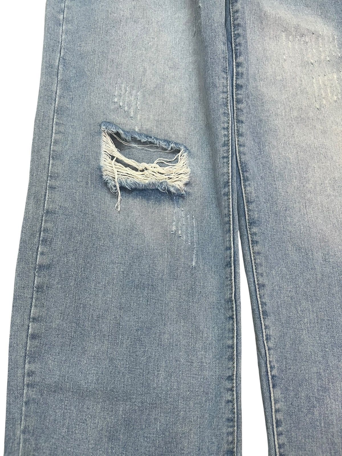 Shein Shein Wide Leg Baggy Grunge Distressed Denim Size US 33 - 5 Thumbnail