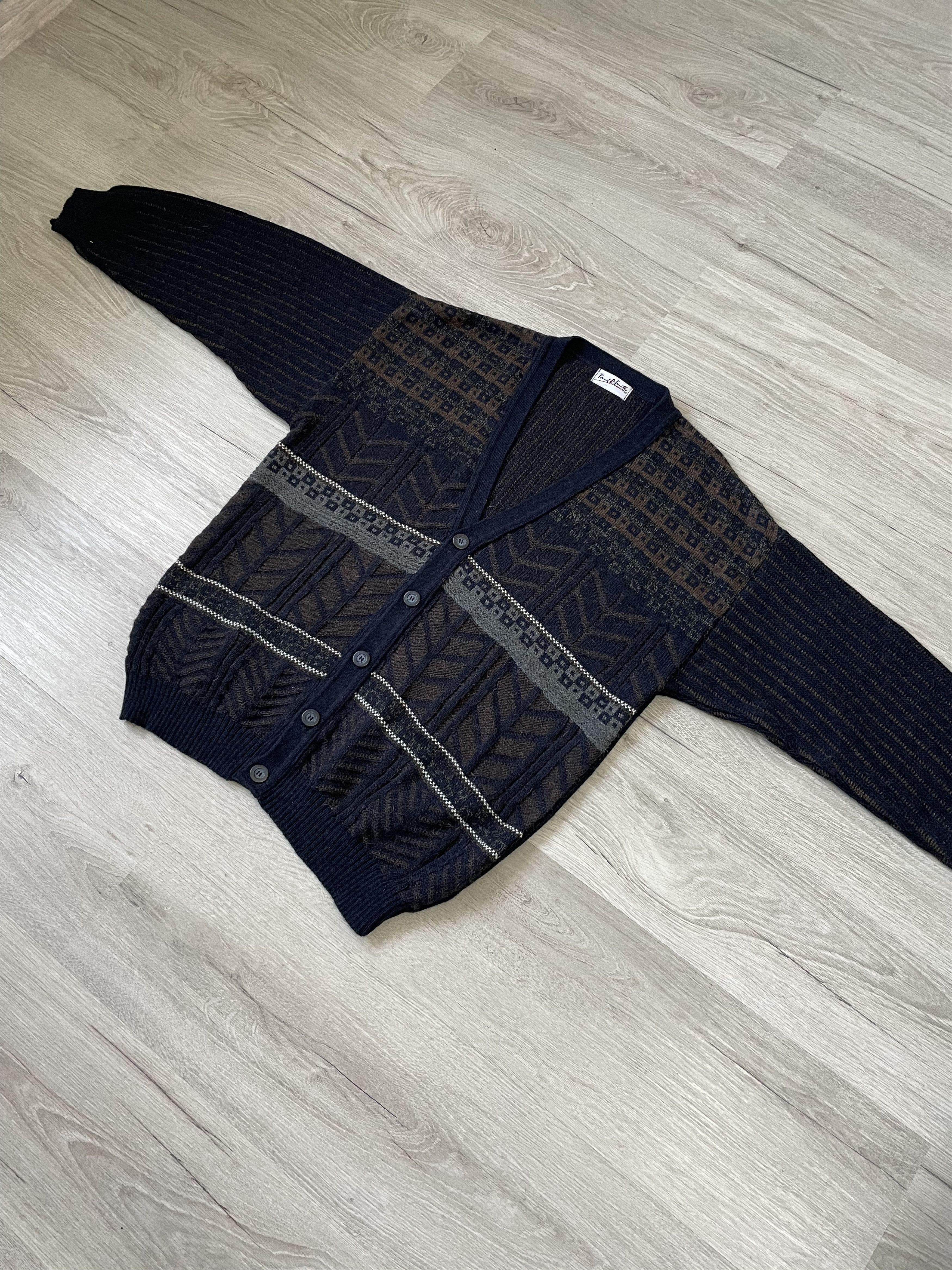 Paul Smith × Vintage MENS CASUAL RARE CARDIGAN PAUL SMITH Size US L / EU 52-54 / 3 - 8 Thumbnail