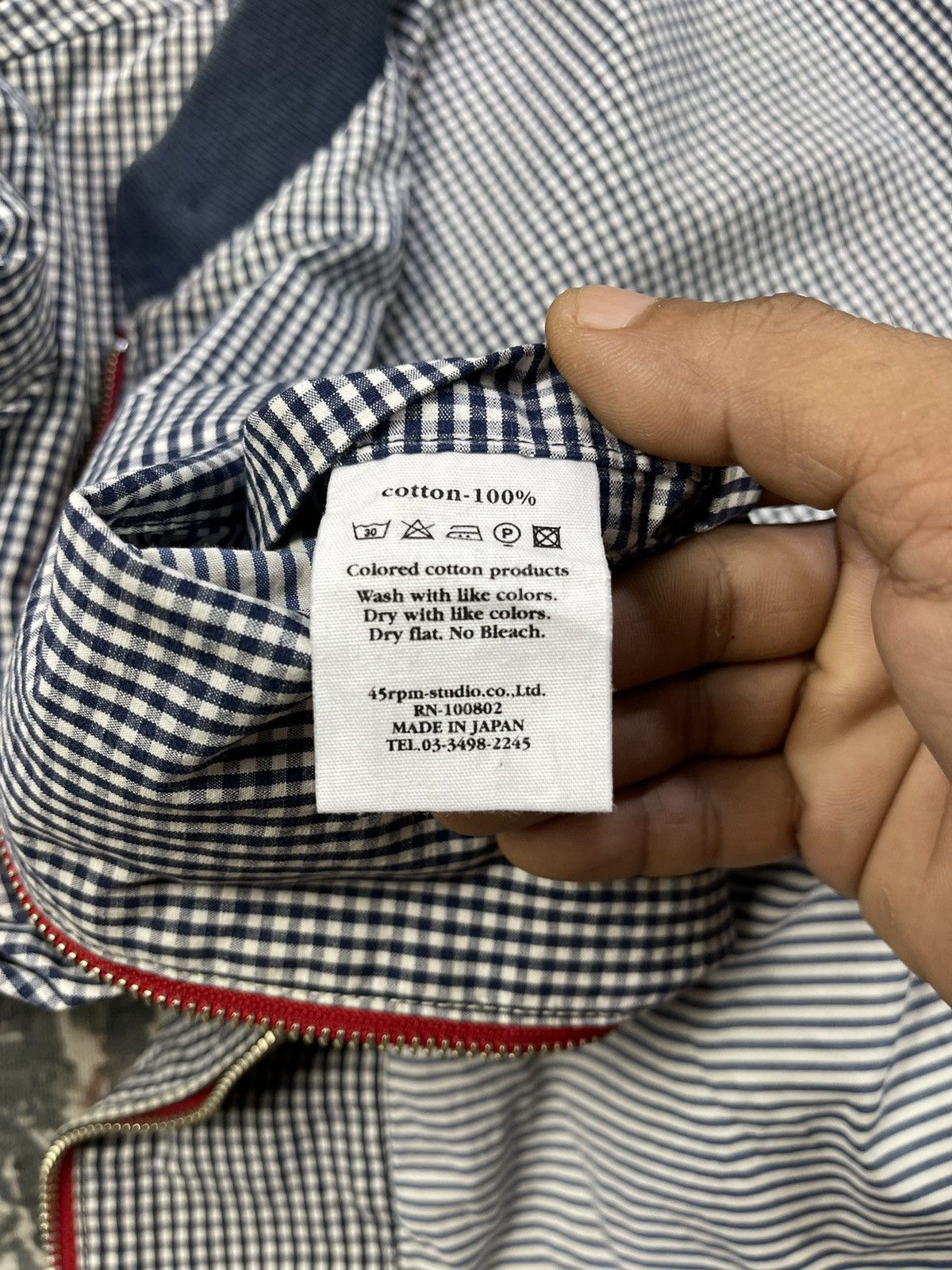 45rpm 45rpm & Joubu De Namagochi Checked Bomber Jackets Size US M / EU 48-50 / 2 - 14 Thumbnail