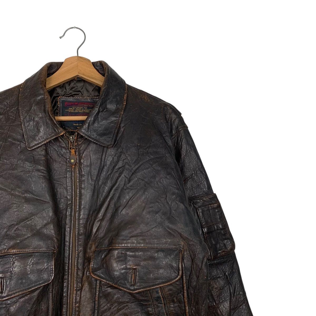 Japanese Brand D Homme A Homme Military Flight Leather Jacket Size US M / EU 48-50 / 2 - 5 Thumbnail