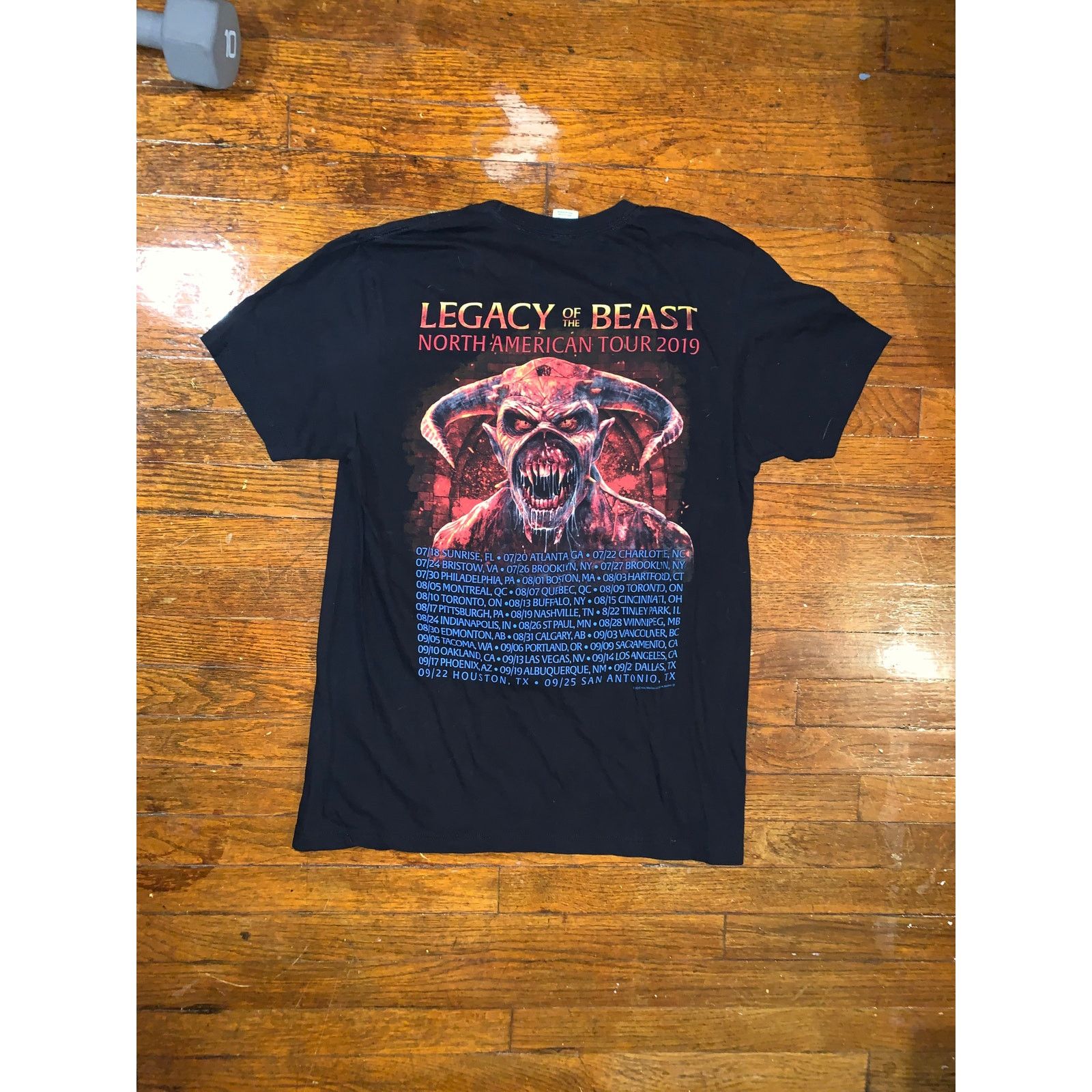 Band Tees Iron Maiden Legacy of the Beast Tour T Shirt 2019 Black L Size US L / EU 52-54 / 3 - 4 Thumbnail