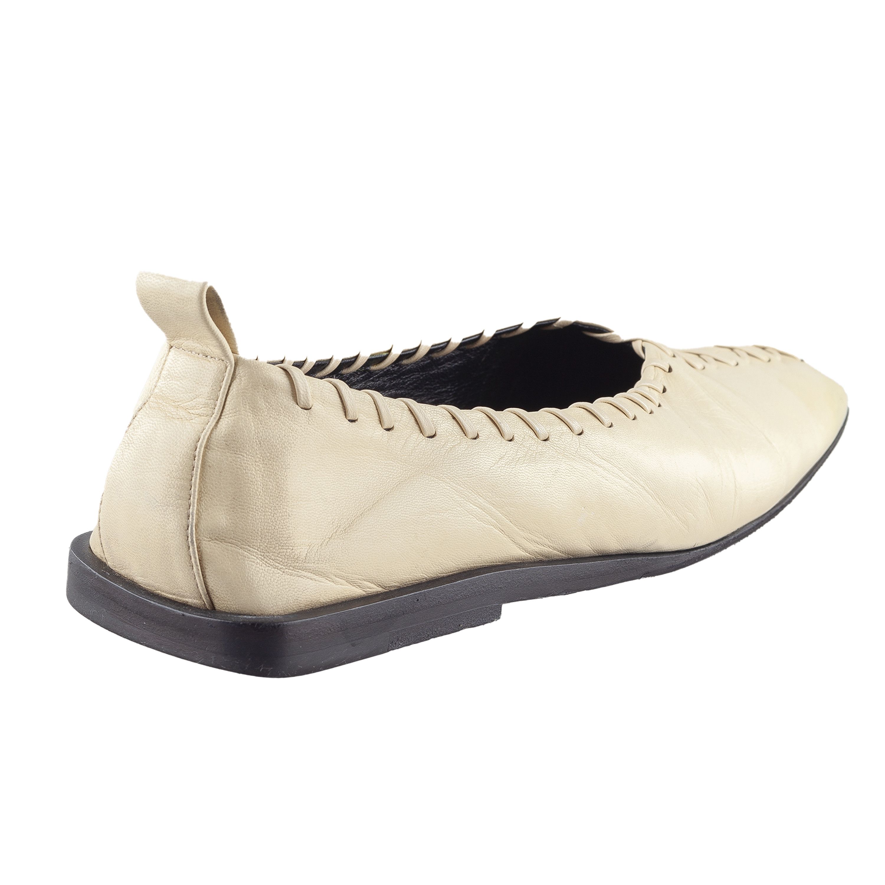 Jil Sander JIL SANDER Leather Ballet Beige Flats (39 IT/40 EU) Size US 9 / IT 39 - 6 Thumbnail