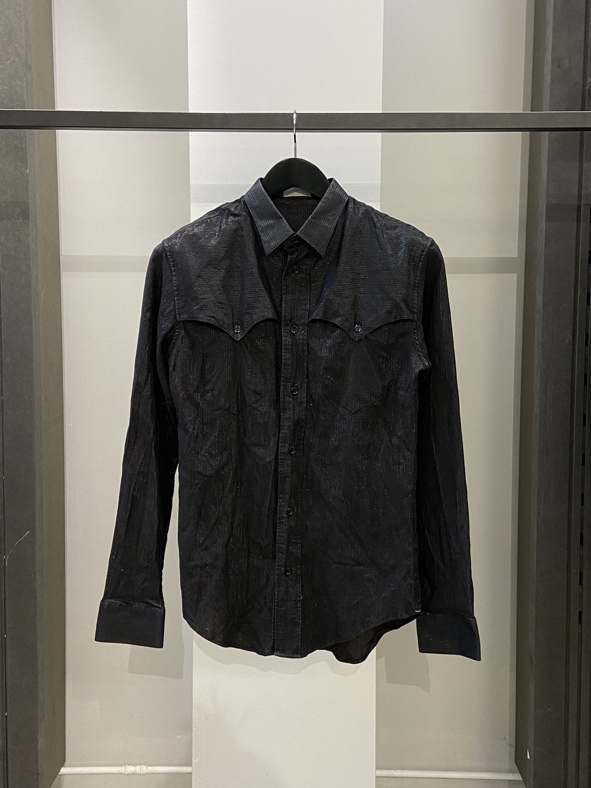 Dior Dior Homme 2004 VOTC Waxed Western Button Up Shirt | Grailed