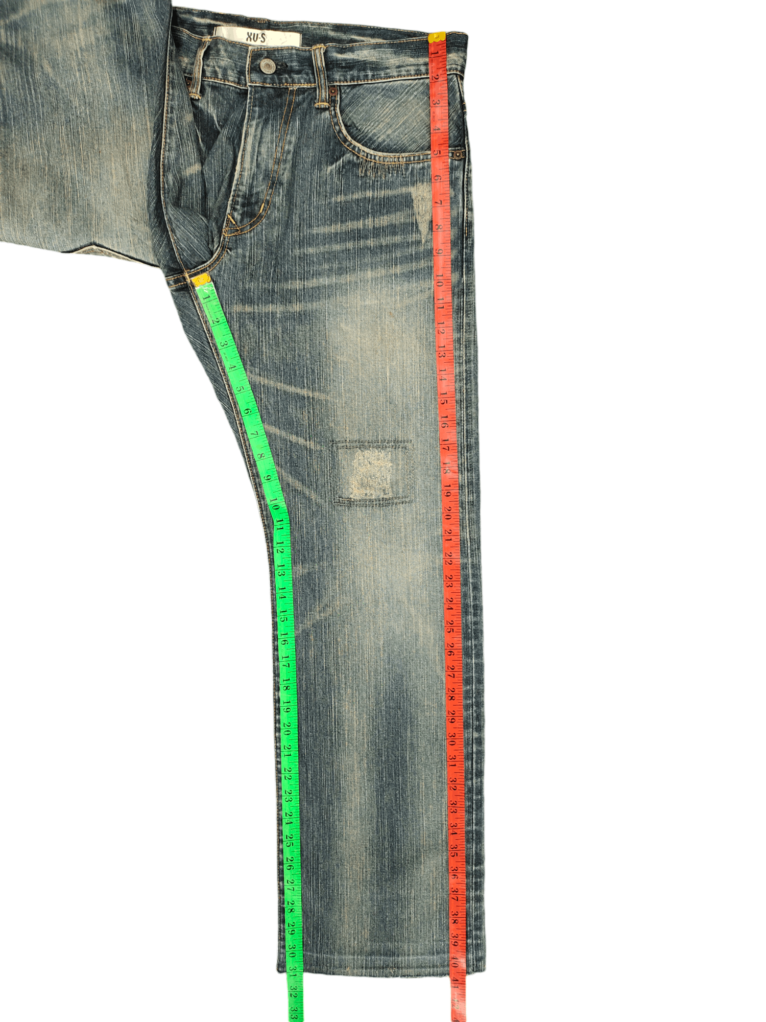 Kapital Loose Jeans Edwin XV-S Clawmark Distress Faded Denim Jeans Size US 32 / EU 48 - 9 Thumbnail