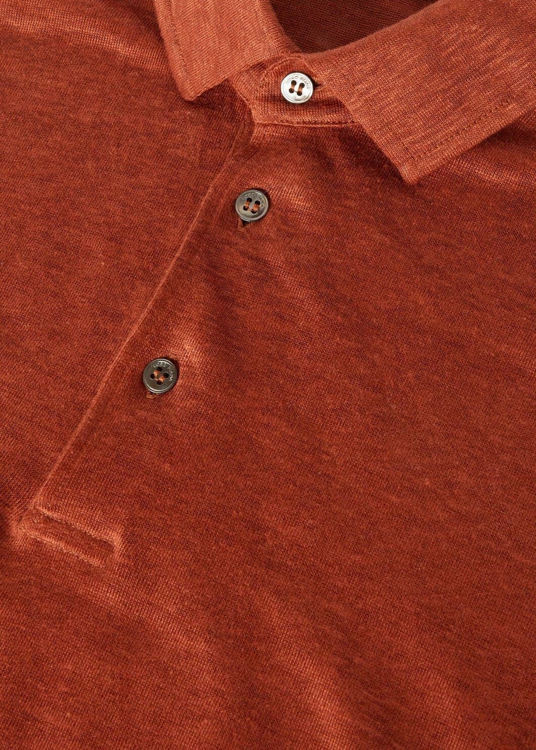 Loro Piana o1w1db10725 FAI1314 Linen Polo Shirt in Red Size US S / EU 44-46 / 1 - 5 Thumbnail