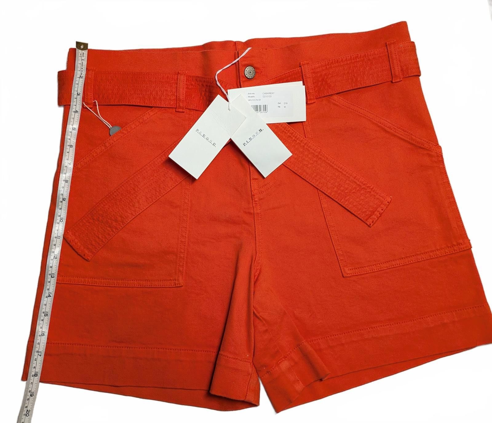 Parish Nation NWT P.A.R.O.S.H. Orange Denim Cabarex Shorts M 40 Parosh Size 32" / US 10 / IT 46 - 5 Thumbnail