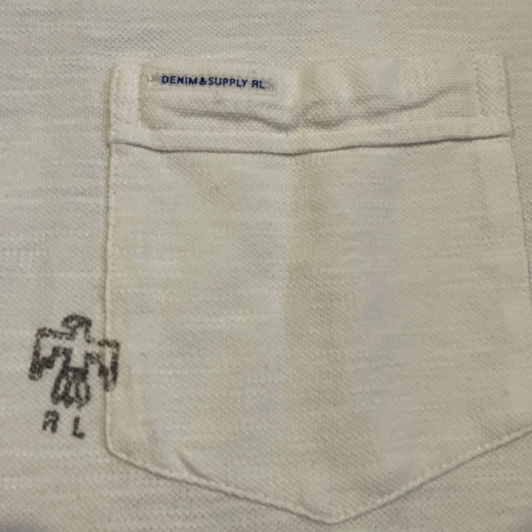 Ralph Lauren VINTAGE Denim & Supply Ralph Lauren Polo Golf White Polo Shirt 2XL Mens Regular Cotton Short Sleeve Collared Pockets Golf Vintage 90s? Size US XXL / EU 58 / 5 - 2 Thumbnail