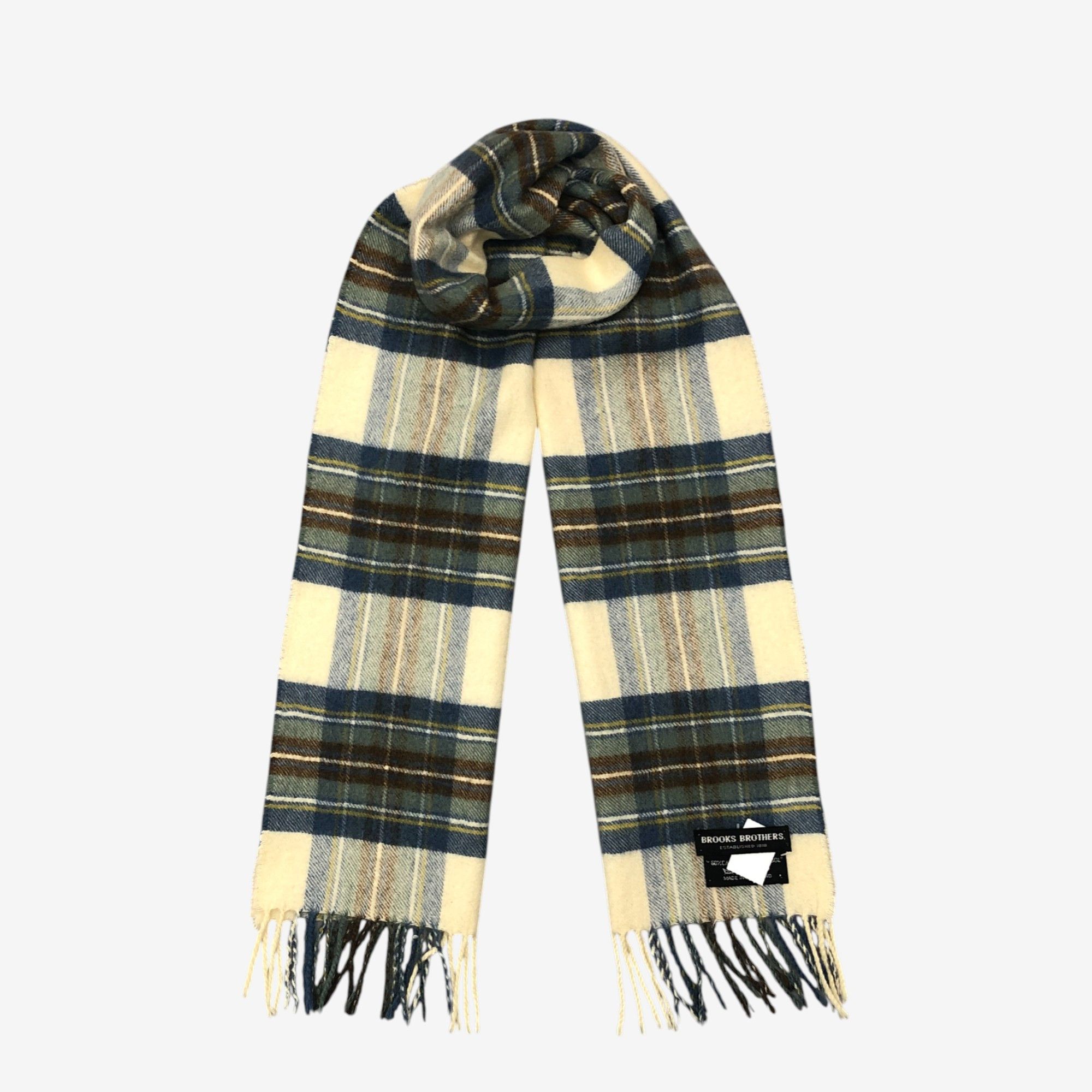 Brooks Brothers Vintage Brooks Brothers Scarf Muffler Wool Plaid Scarves Size ONE SIZE - 1 Thumbnail