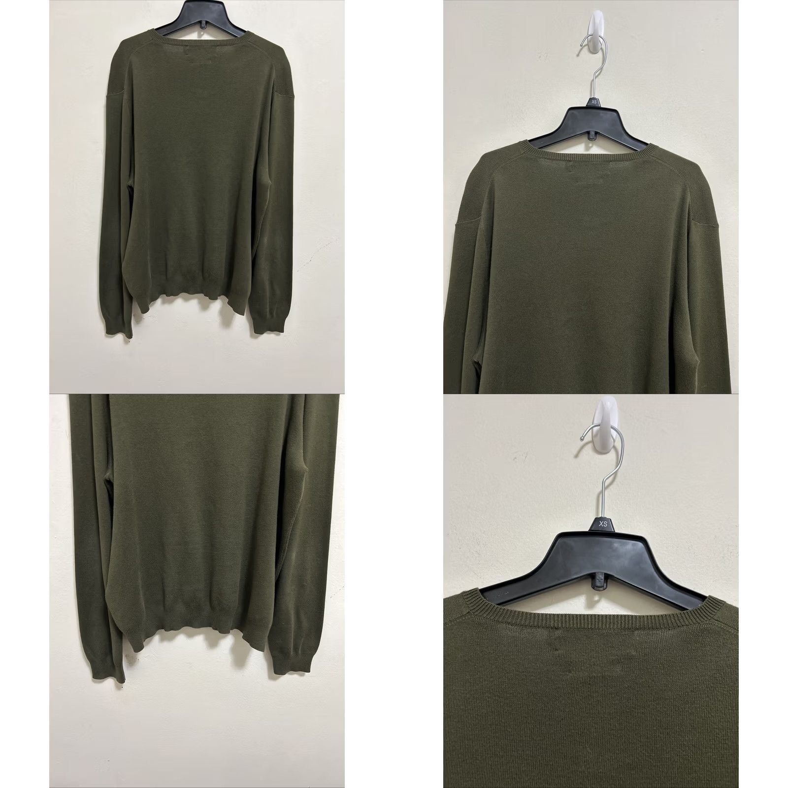 Polo Ralph Lauren Polo Ralph Lauren Sweater Mens XL Green V-Neck Pullover Knit 100% Cotton Logo Regular Fit Size US XL / EU 56 / 4 - 8 Thumbnail