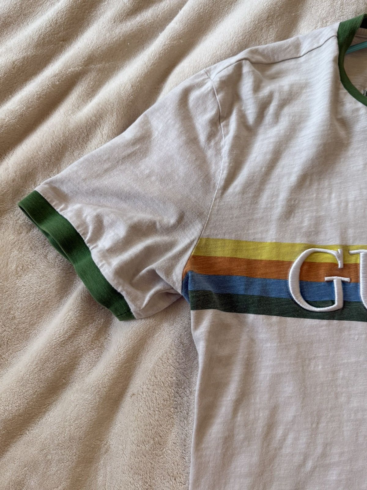 A$AP Rocky × Guess GUESS & A$AP Rocky (GUE$$) Ringer Tee - Green Size US L / EU 52-54 / 3 - 8 Thumbnail