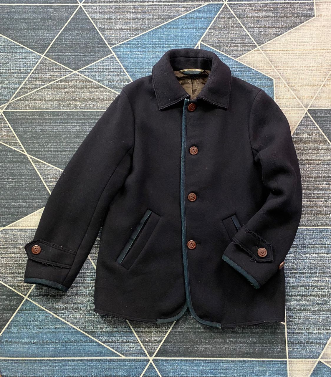 Indigo × Japanese Brand Pallas Palace Japan Like Kapital Melton Wool Denim Jacket Size US S / EU 44-46 / 1 - 2 Thumbnail