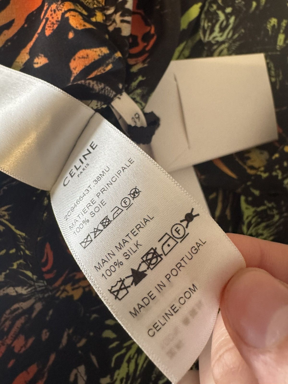 Celine CELINE 1450$ Silk Hawaiian Shirt - Neon Tiger Print New Size US M / EU 48-50 / 2 - 6 Thumbnail