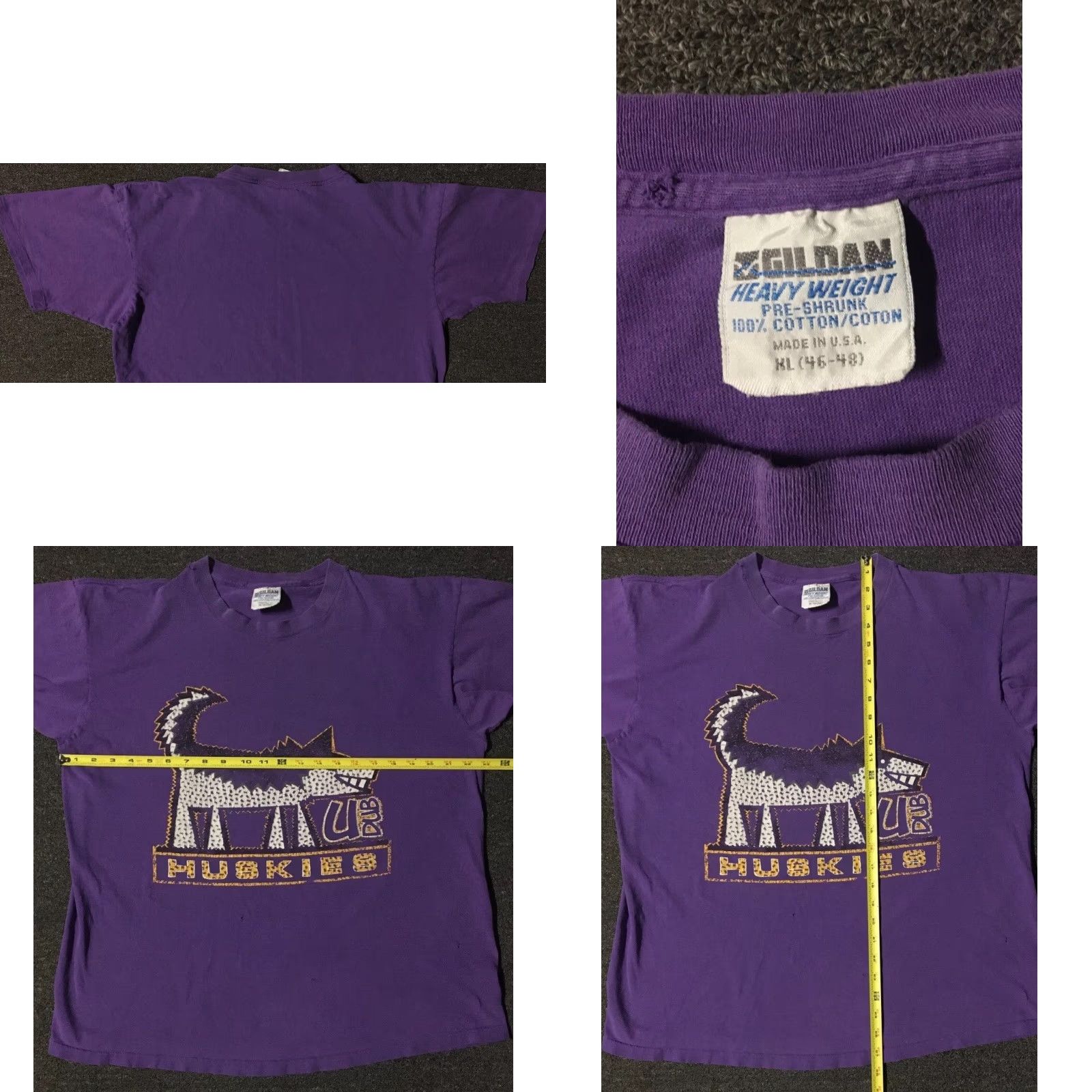 Vintage Vtg 90s University Washington Huskies Faded Distress Shirt M L Track PE Grunge Shirt Mens Purple 90s University Grunge Huskies WWE? Size US M / EU 48-50 / 2 - 10 Thumbnail