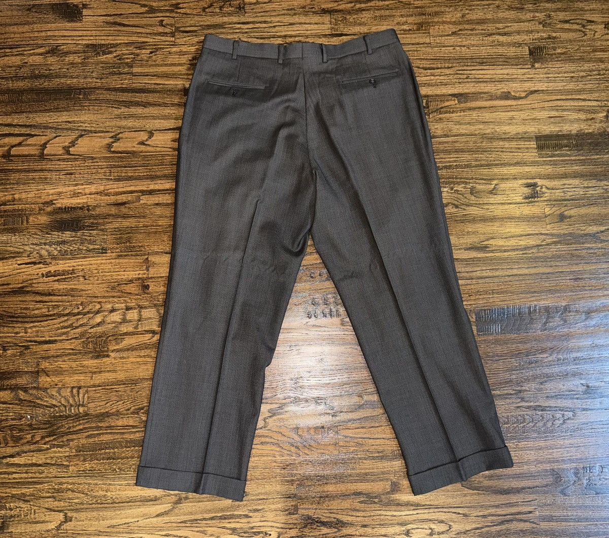 Turnbury Turnbury Vintage Pleated Trouser Dress Pant 38x30 Grey Size US 38 / EU 54 - 4 Thumbnail