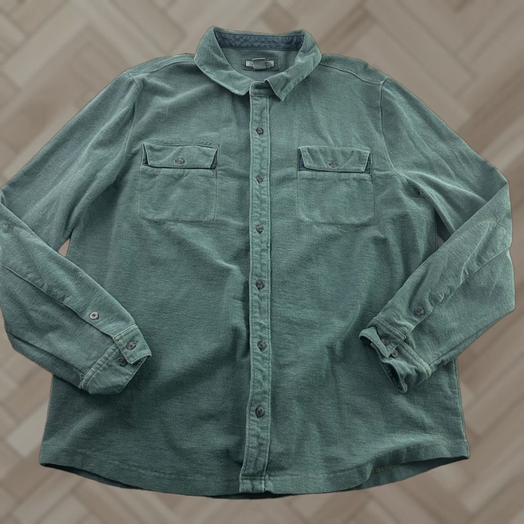 Carbon2Cobalt Carbon 2 Cobalt Button Front Shirt Men L Blue Button-Up Casual Cotton Long Sleeve Plain Pockets 90s Theme Size US L / EU 52-54 / 3 - 1 Thumbnail