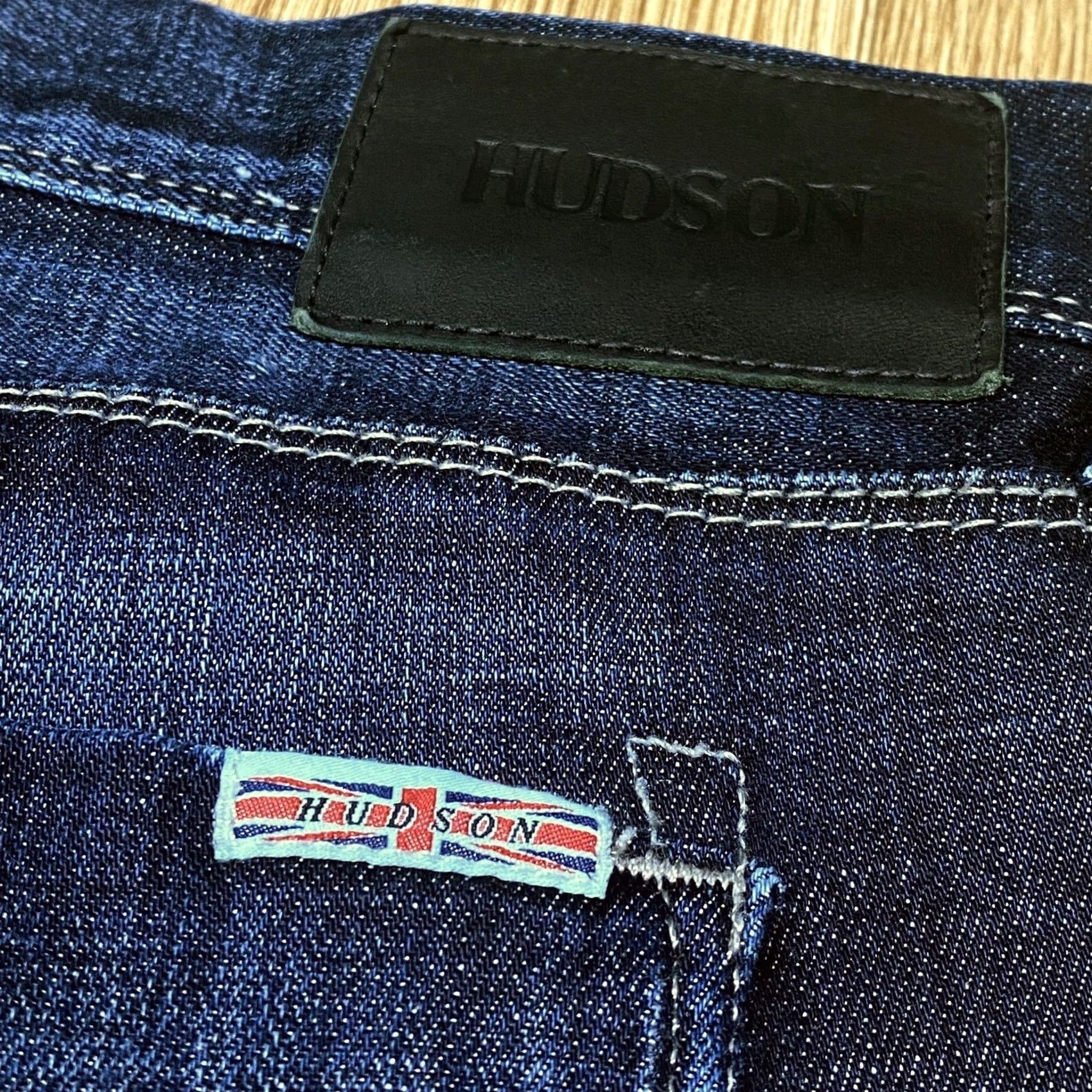 Hudson Hudson Jeans W40” L32” Mens Blue Denim Button Fly Pre Loved Pants - USA Made - Vintage Size US 40 / EU 56 - 6 Thumbnail