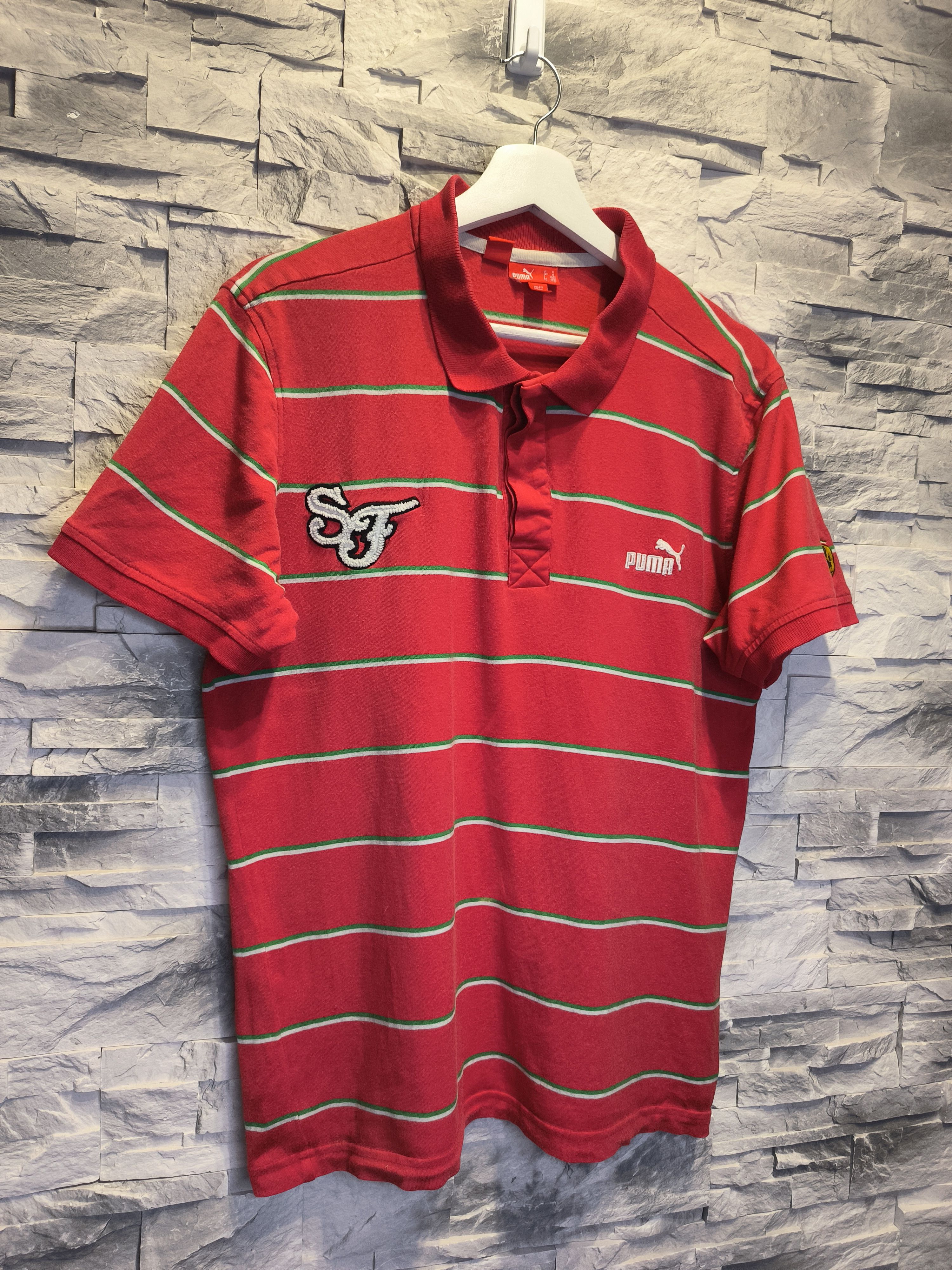 Ferrari × Puma Vintage Puma Ferrari Racing Polo Shirt Striped Logo Size US M / EU 48-50 / 2 - 3 Thumbnail