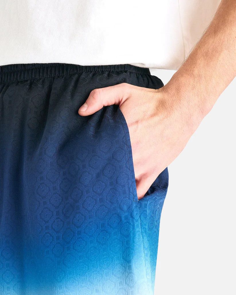Casablanca o1s1v1r1oon0925 Musique Silk Shorts with Drawstrings in Blue Size US 38 / EU 54 - 5 Thumbnail