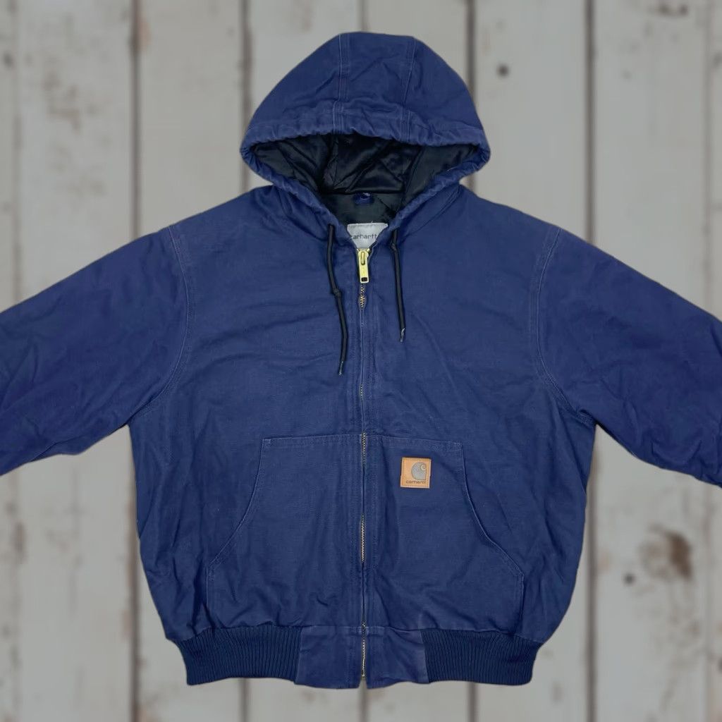Carhartt VINTAGE Carhartt Jacket J140 Navy Quilt Lined Full Zip Designed By Rental Mens Large Size US L / EU 52-54 / 3 - 1 Thumbnail