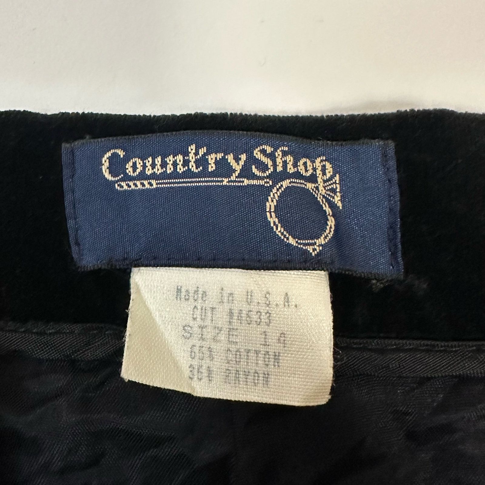 Vintage Country Shop Vintage Size 14 Black Velvet High Waisted Pants Size 36" / US 14 / IT 50 - 5 Thumbnail