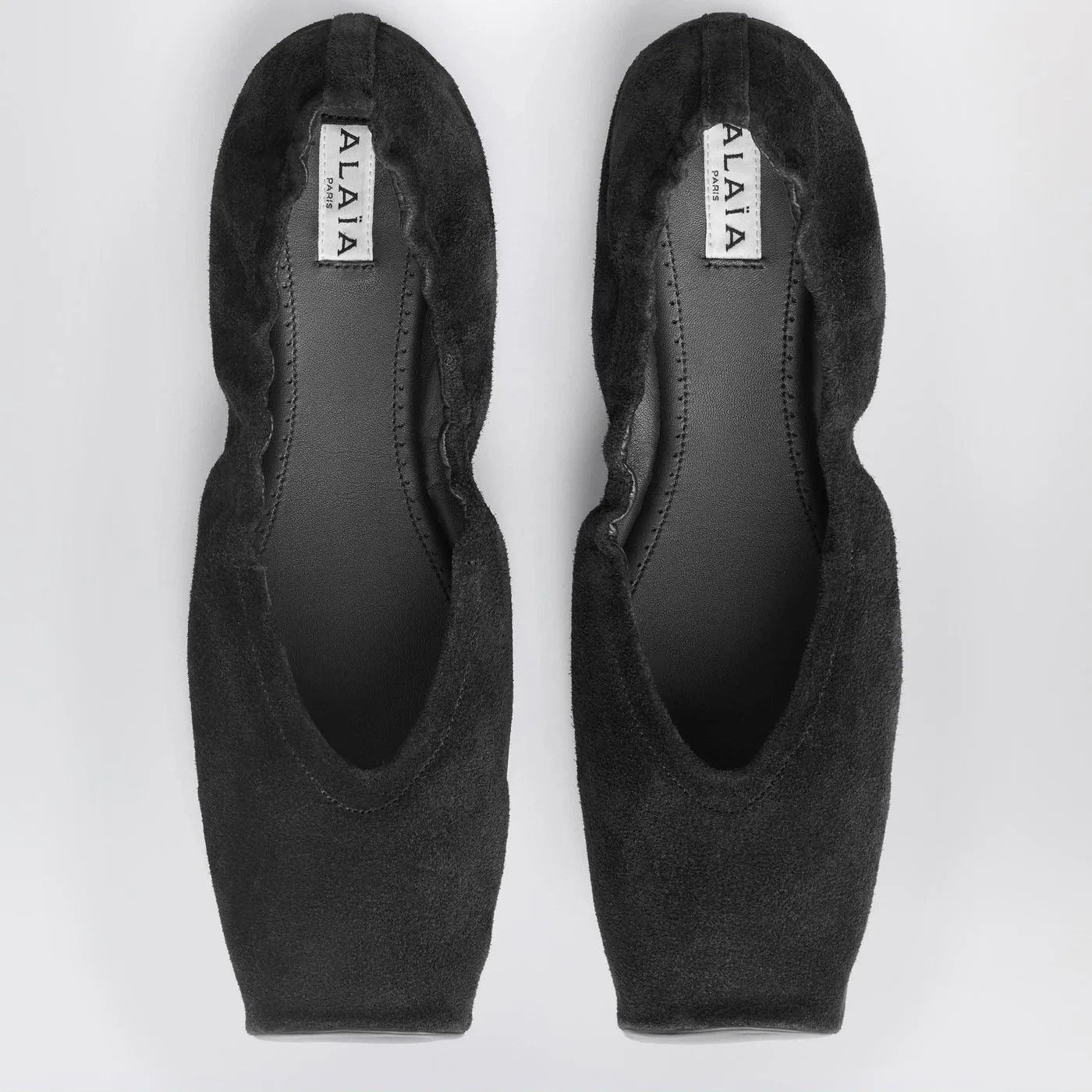Alaia o1d2blof0426 Two-Tone Ballerina in Black Size US 10 / IT 40 - 3 Thumbnail