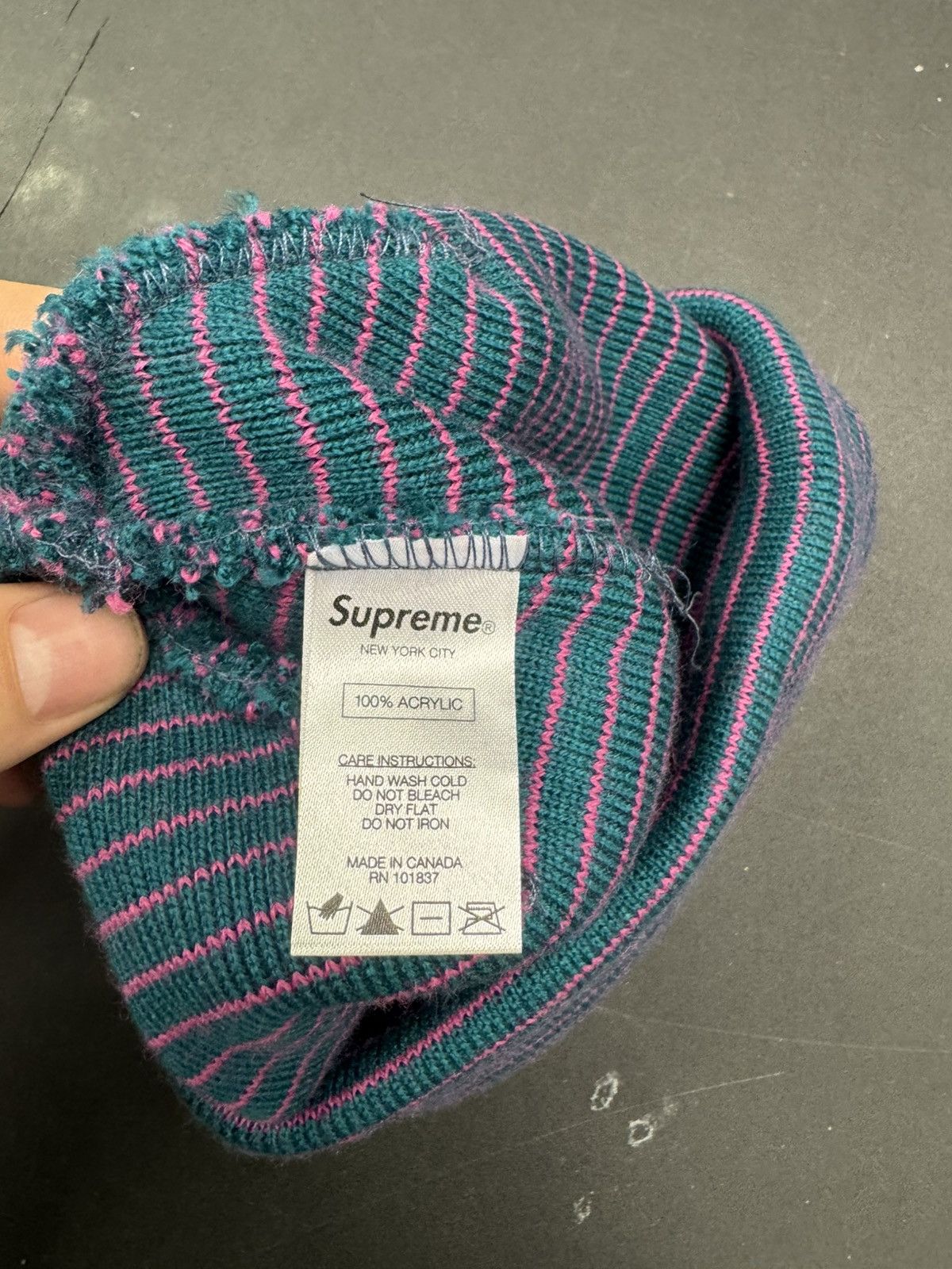 Supreme FW13 Supreme Striped Beanie Size ONE SIZE - 3 Thumbnail