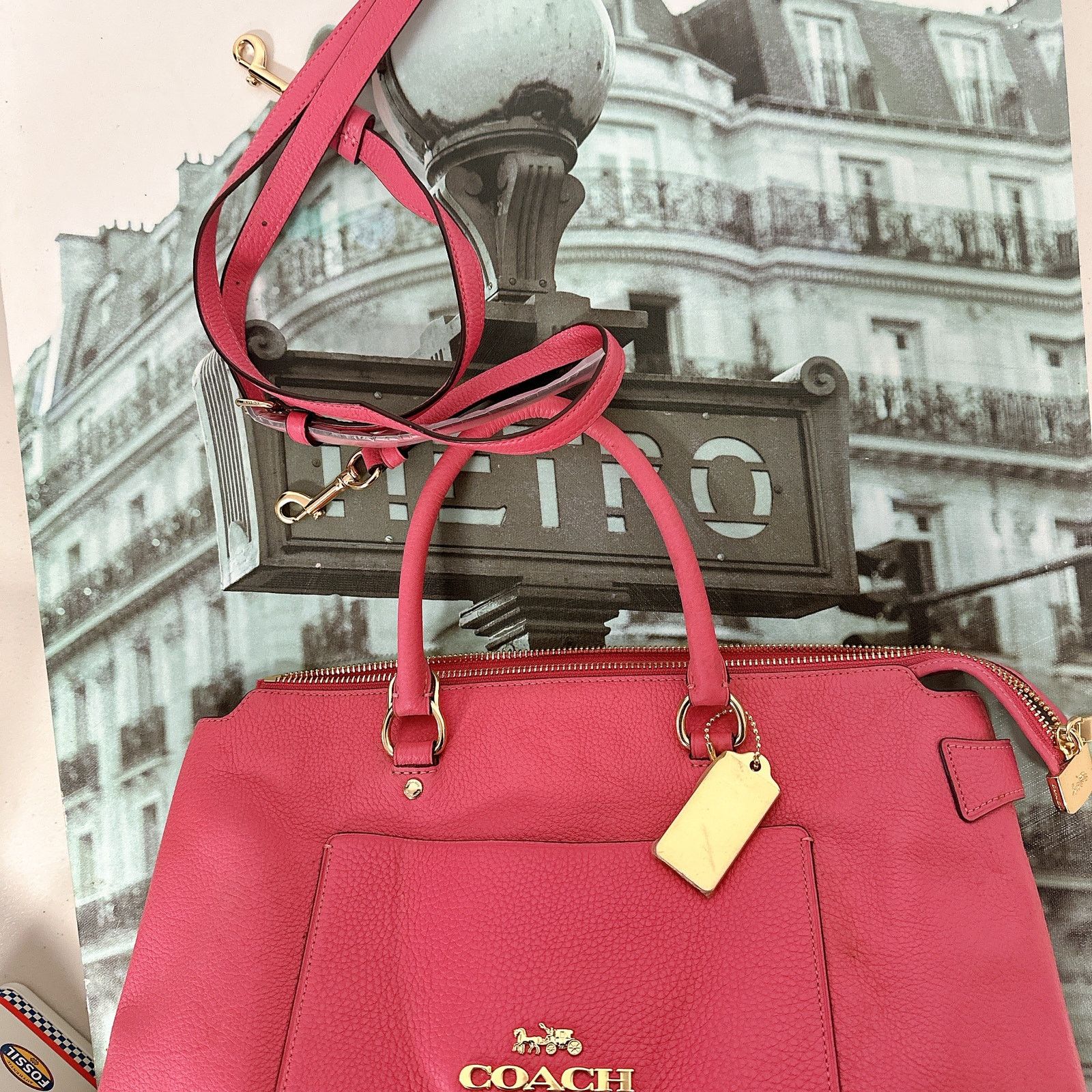 Coach Coach F31467 Emma satchel IN Pink Ruby Size ONE SIZE - 6 Thumbnail
