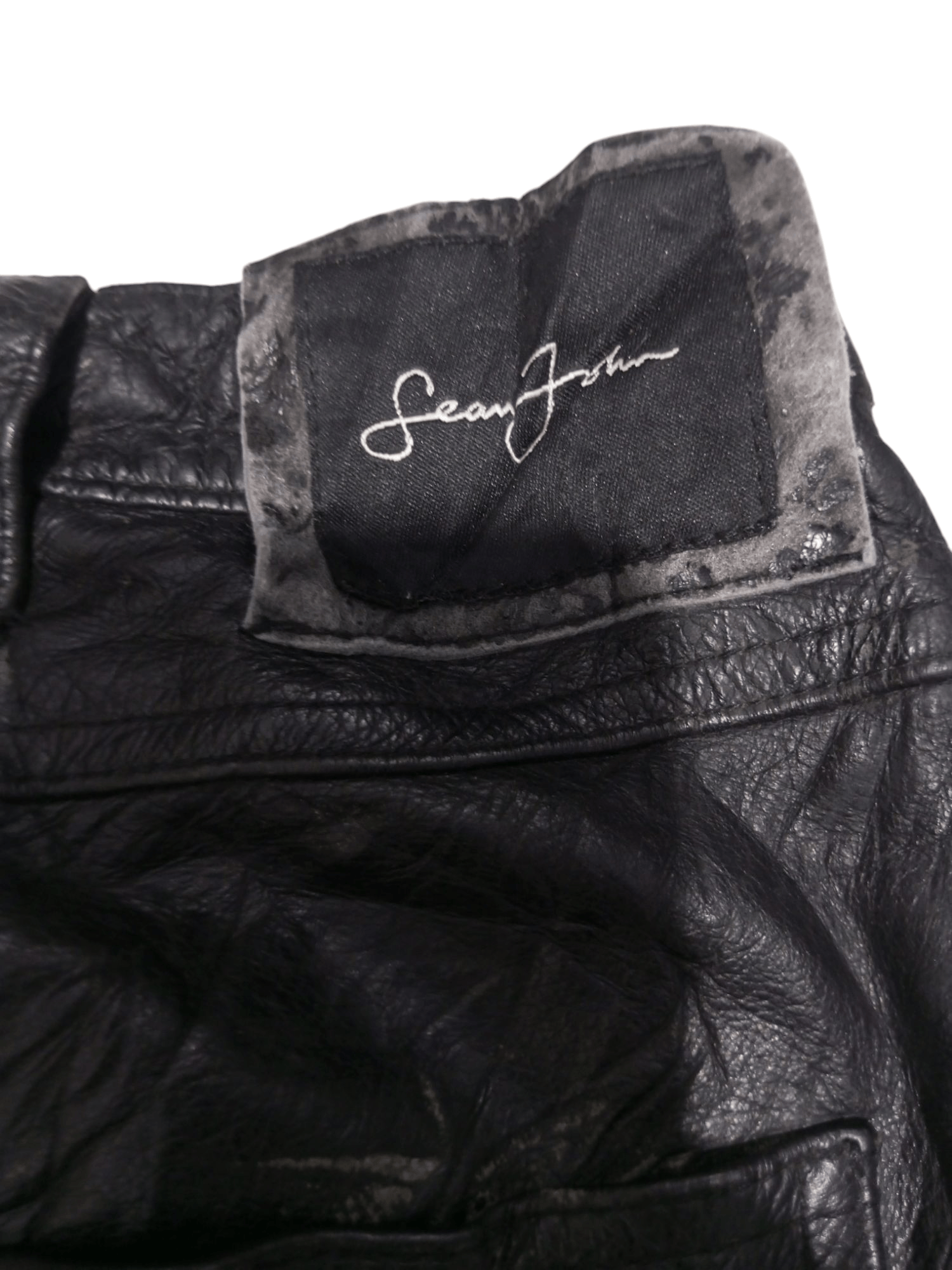 20471120 Vintage sean john leather big size baggy pants Size US 42 / EU 58 - 2 Thumbnail