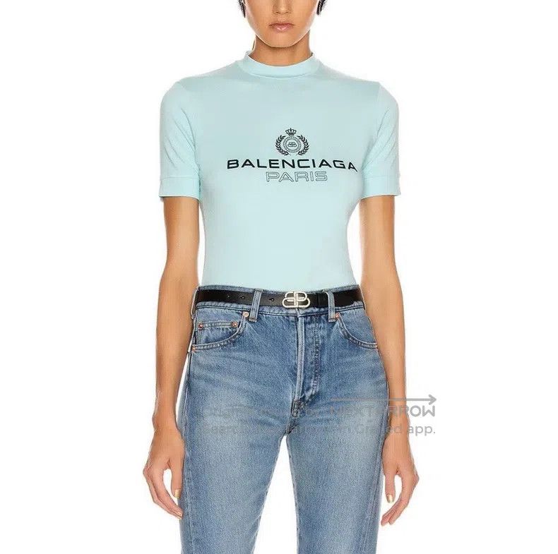 Balenciaga Balenciaga Front Letter Wheat Crown Short Sleeve T-Shirt R Size US M / EU 48-50 / 2 - 5 Thumbnail