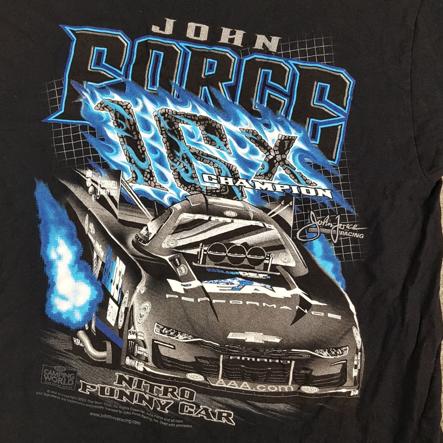 Gildan VINTAGE John Force Nitro Funny Car Racing Men's Size S Retro NASCAR Racer Black T Shirt Size US S / EU 44-46 / 1 - 5 Thumbnail