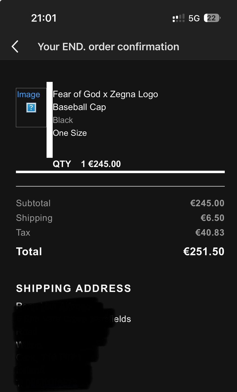 Ermenegildo Zegna × Fear of God VERY RARE FEAR OF GOD X ZEGNA LOGO BASEBALL CAP Size ONE SIZE - 7 Thumbnail