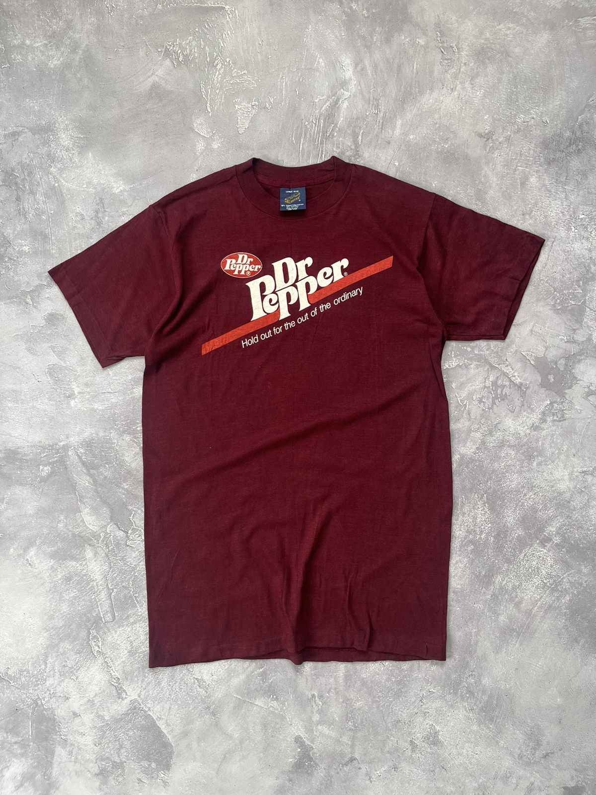 Coca Cola Vintage Sneakers Dr. Pepper Burgundy Big Logo T-Shirt 42-44 Size L / US 10 / IT 46 - 1 Thumbnail