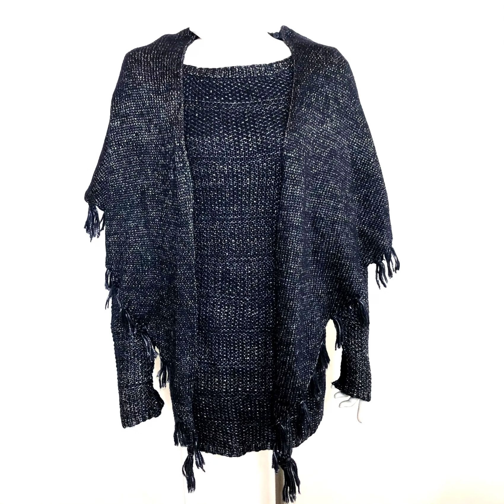 White House Black Market White House Black Market Sweater Shirt Womens L Blue Metallic Boat Neck Pullover Knit Long Sleeve Casual Party/Cocktail Size L / US 10 / IT 46 - 2 Thumbnail