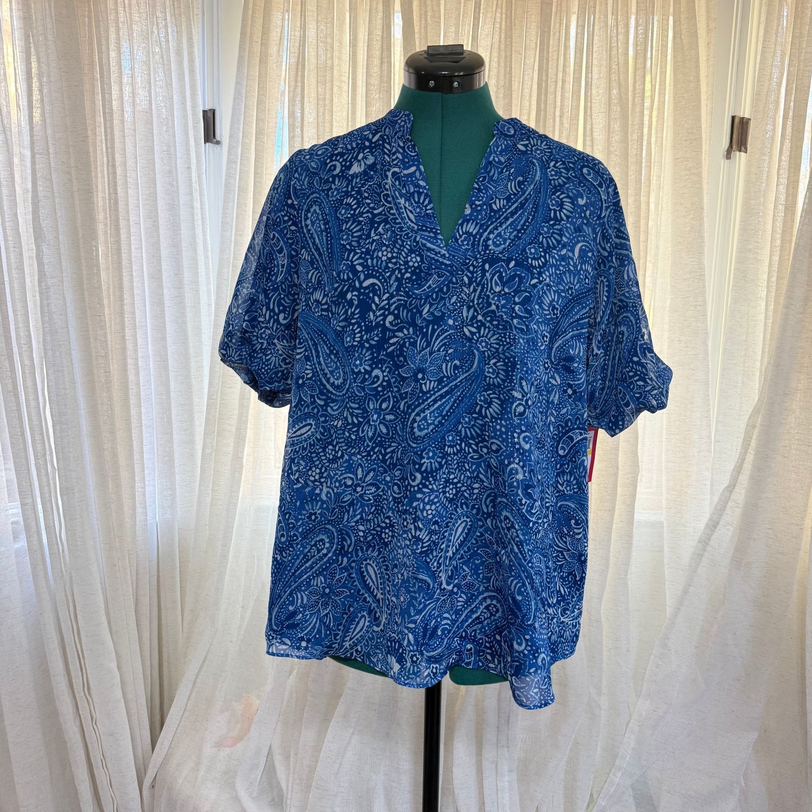 Vince Camuto Vince Camuto Paisley Blouse | Sz M, NWT Size M / US 6-8 / IT 42-44 - 2 Thumbnail