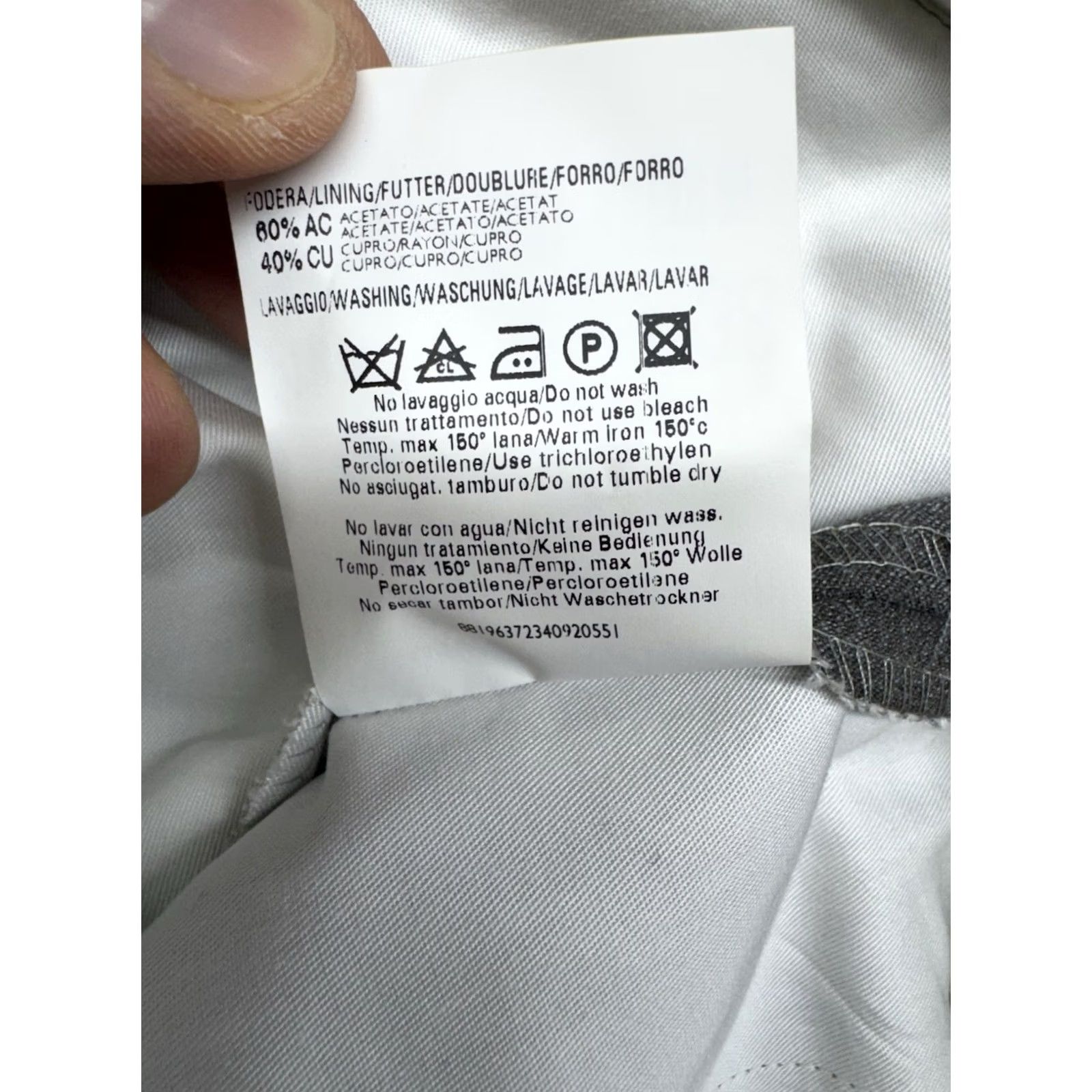 Zanella Zanella Austin Pleated Cuffed Wool Dress Pants Gray Mens 38x33 Regular Straight Stretch Belt Loops Pockets - 41 Size US 38 / EU 54 - 5 Thumbnail