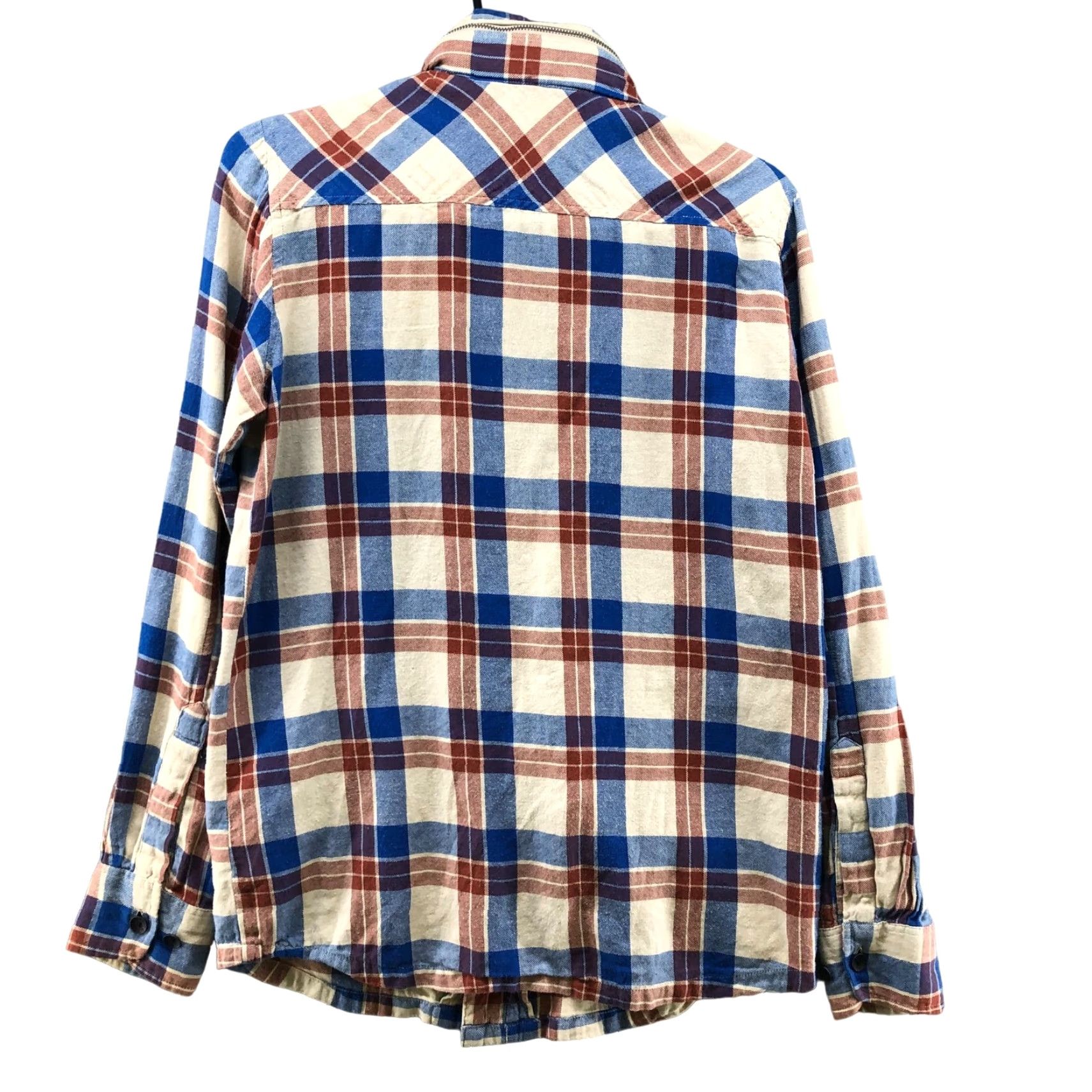 Element VINTAGE Element Shirt Jacket Men S Hooded Flannel Shacket Blue Beige Plaid Zip Winter Outdoor Chore Jacket Mens S Size US S / EU 44-46 / 1 - 2 Thumbnail