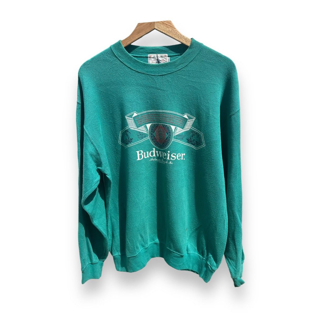 Budweiser × Vintage Turquoise green budweiser 90s Size US L / EU 52-54 / 3 - 1 Thumbnail