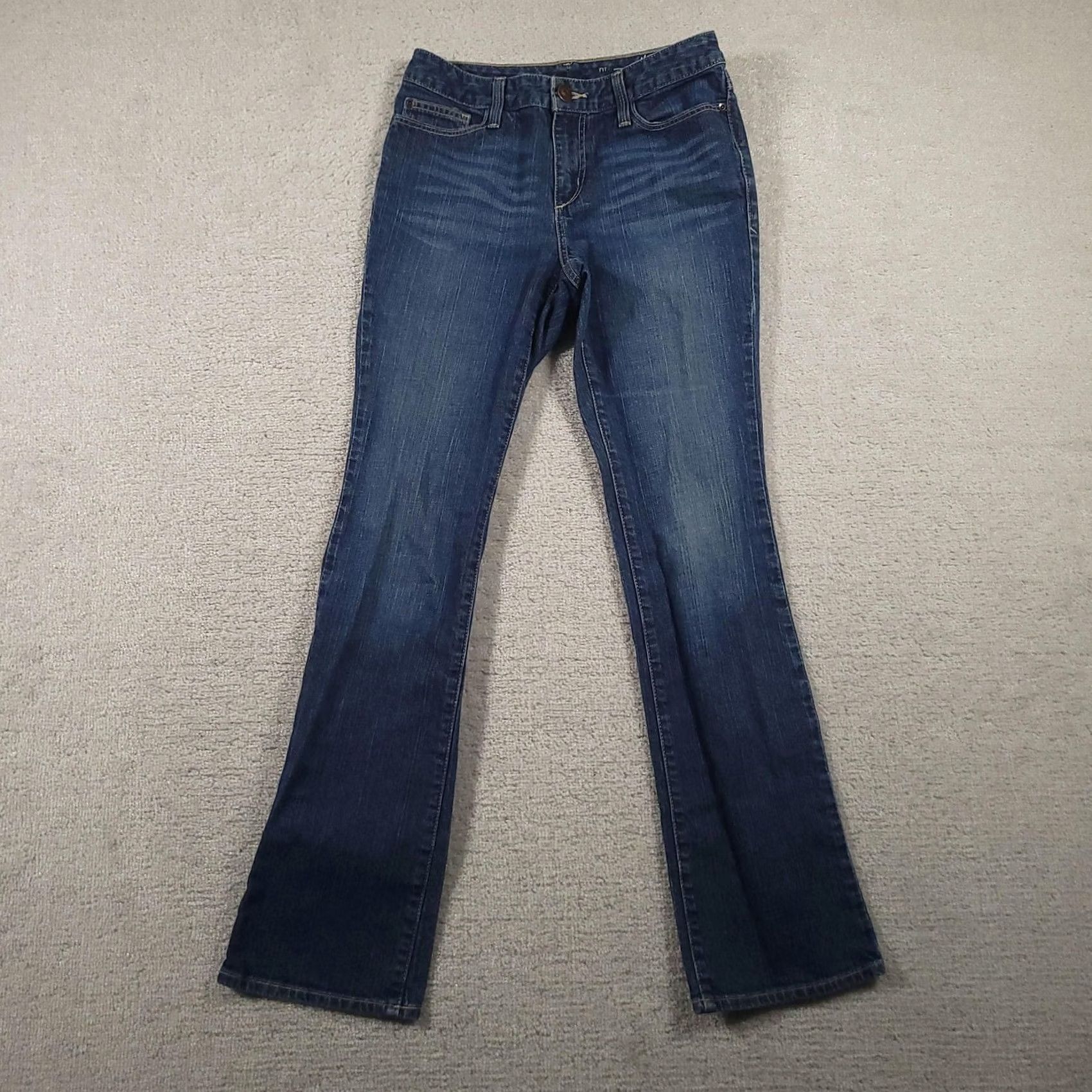 Eddie Bauer Eddie Bauer Jeans Womens 2R Blue Natural Barely Boot Stretch Denim Mid Rise Casual Pants Jeans Size 26" / US 2 / IT 38 - 2 Thumbnail
