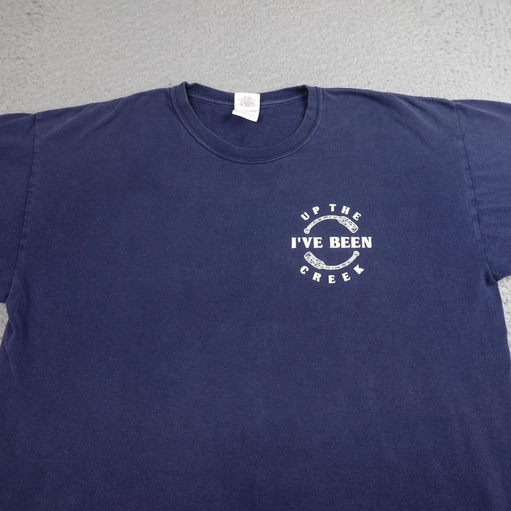 Gildan Up The Creek Raw Bar Shirt Mens XL Blue Graphic Apalachicola Florida Alligator Size US XL / EU 56 / 4 - 4 Thumbnail