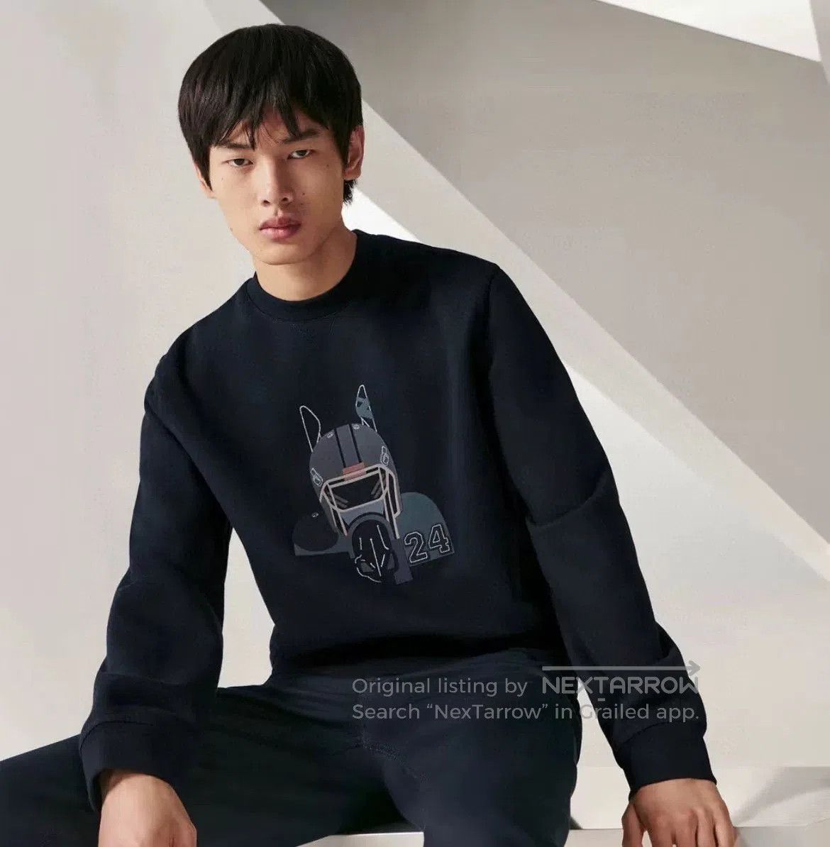 Hermes Hermes Navy Animal Print Sweatshirt. Size US L / EU 52-54 / 3 - 8 Thumbnail