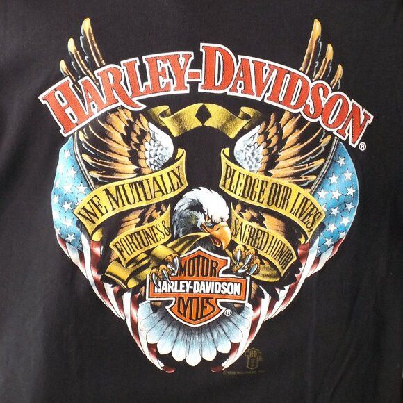 Harley Davidson HOLOUBEK Tshirt, M, Harley Davidson, Eagles/Flags,Vintage 87 Size US M / EU 48-50 / 2 - 1 Thumbnail