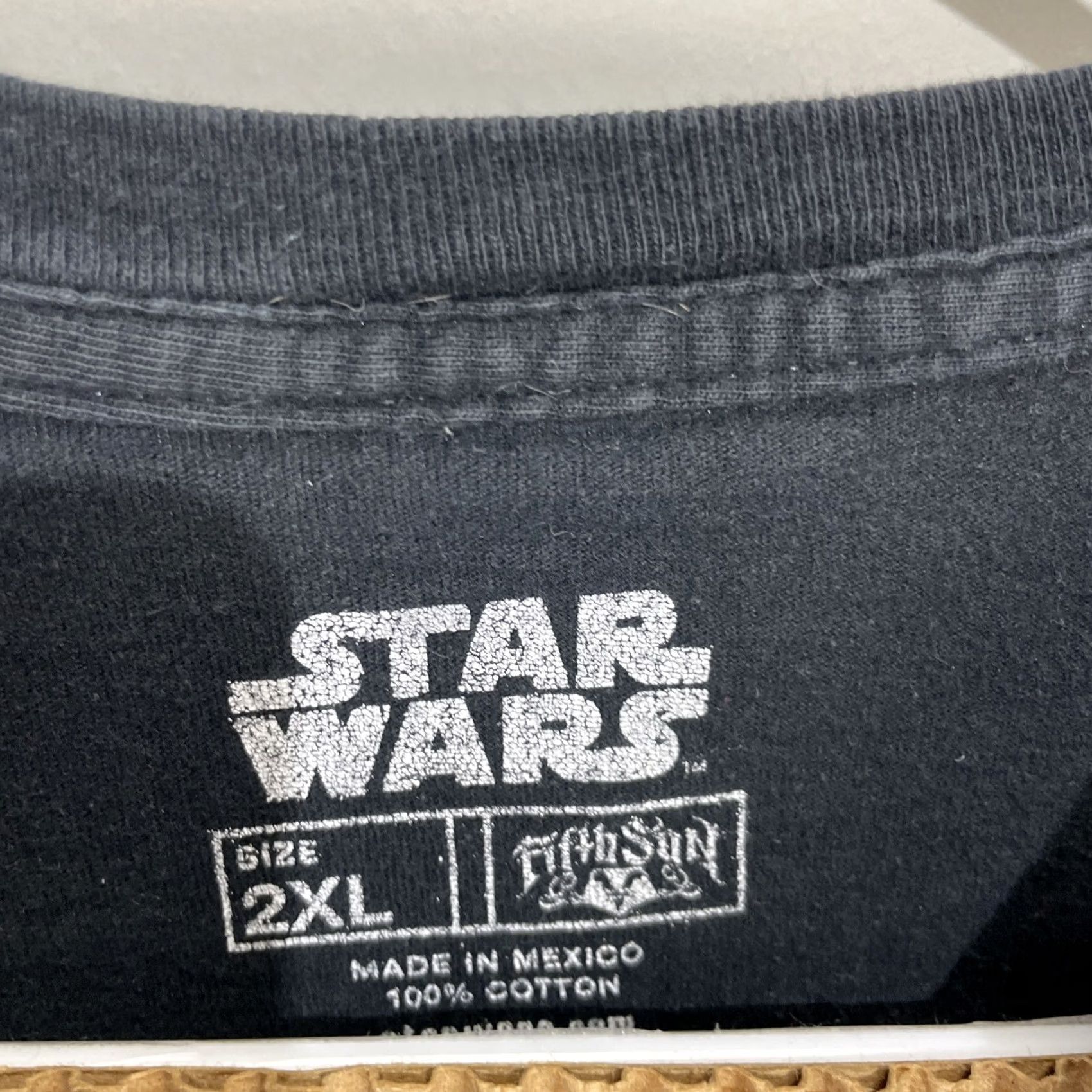 Star Wars Star Wars Mens T Shirt 2XL Black Darth Vader Kanji Logo Graphic Tee Shirt Crew Neck Short Sleeve Size US XXL / EU 58 / 5 - 2 Thumbnail